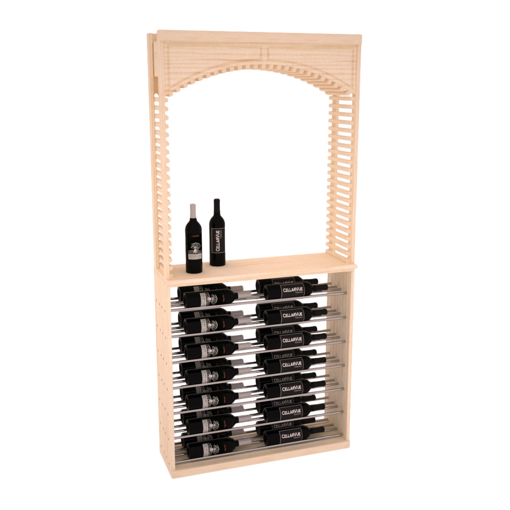 InstaCellar 35" Cellar Arch / Horizontal Display Combo – Premium Redwood / Black stained