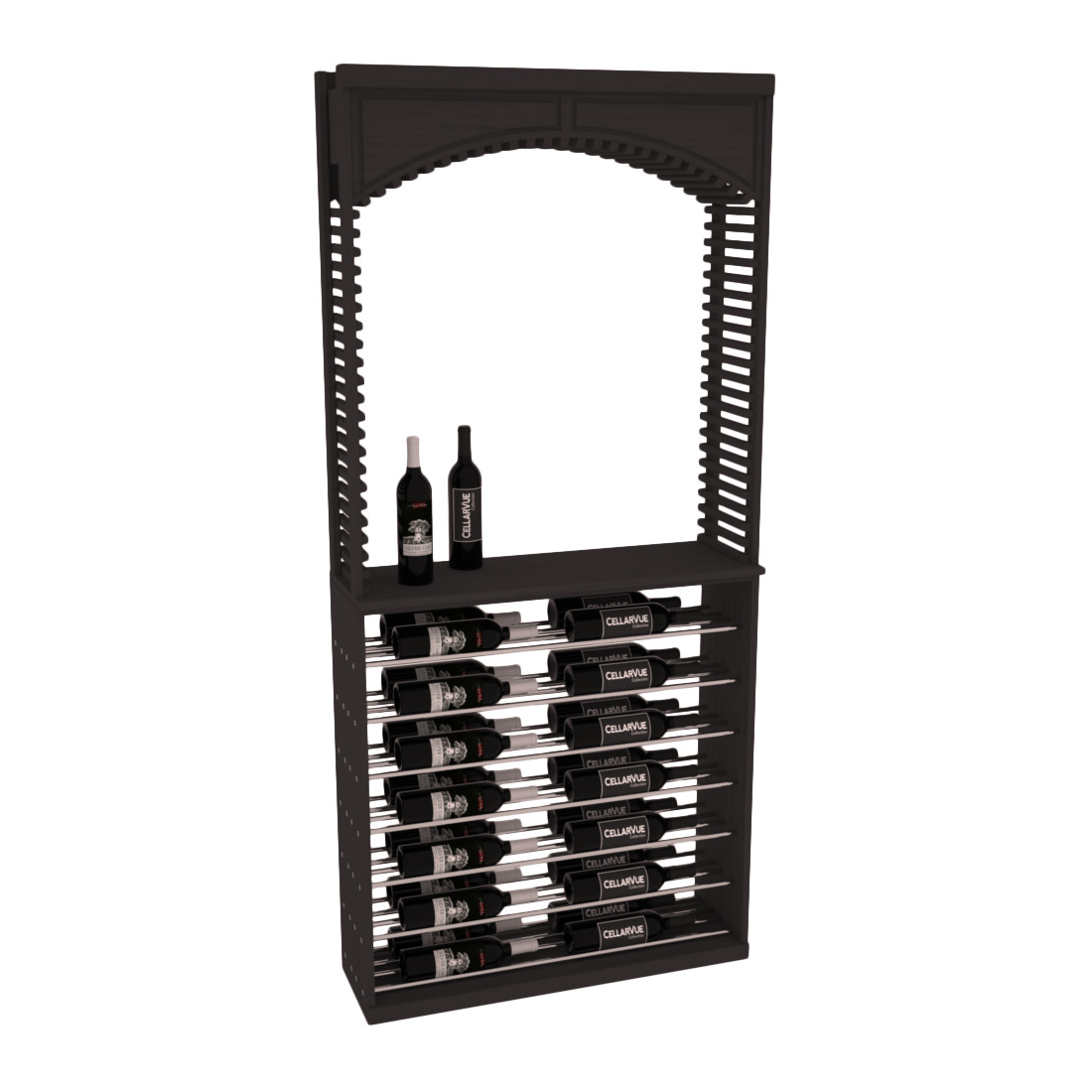 InstaCellar 35" Cellar Arch / Horizontal Display Combo – Premium Redwood / Unstained