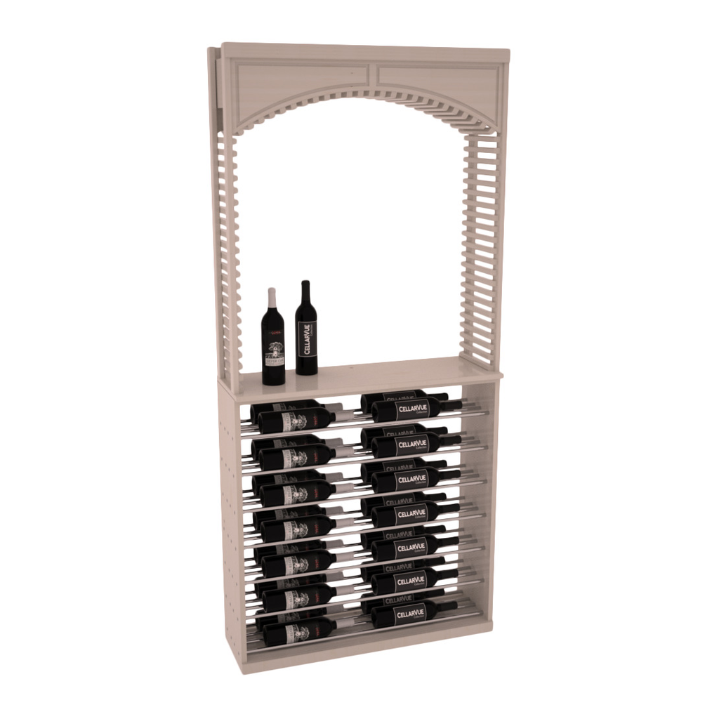 InstaCellar 35" Cellar Arch / Horizontal Display Combo – Ponderosa Pine / Black stained