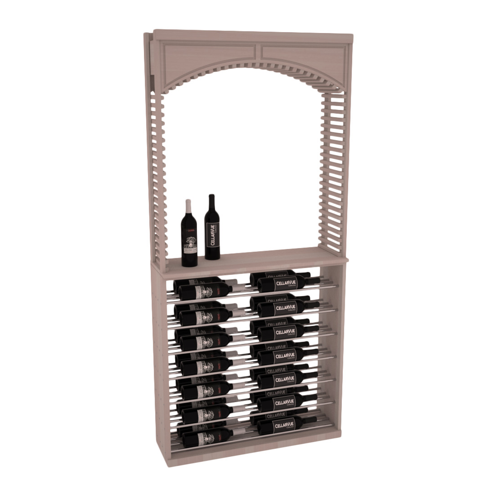 InstaCellar 35" Cellar Arch / Horizontal Display Combo – Ponderosa Pine / Black stained
