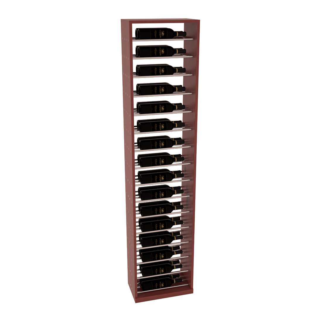 InstaCellar 17.5" Full Height Display – Knotty Alder / Walnut stained