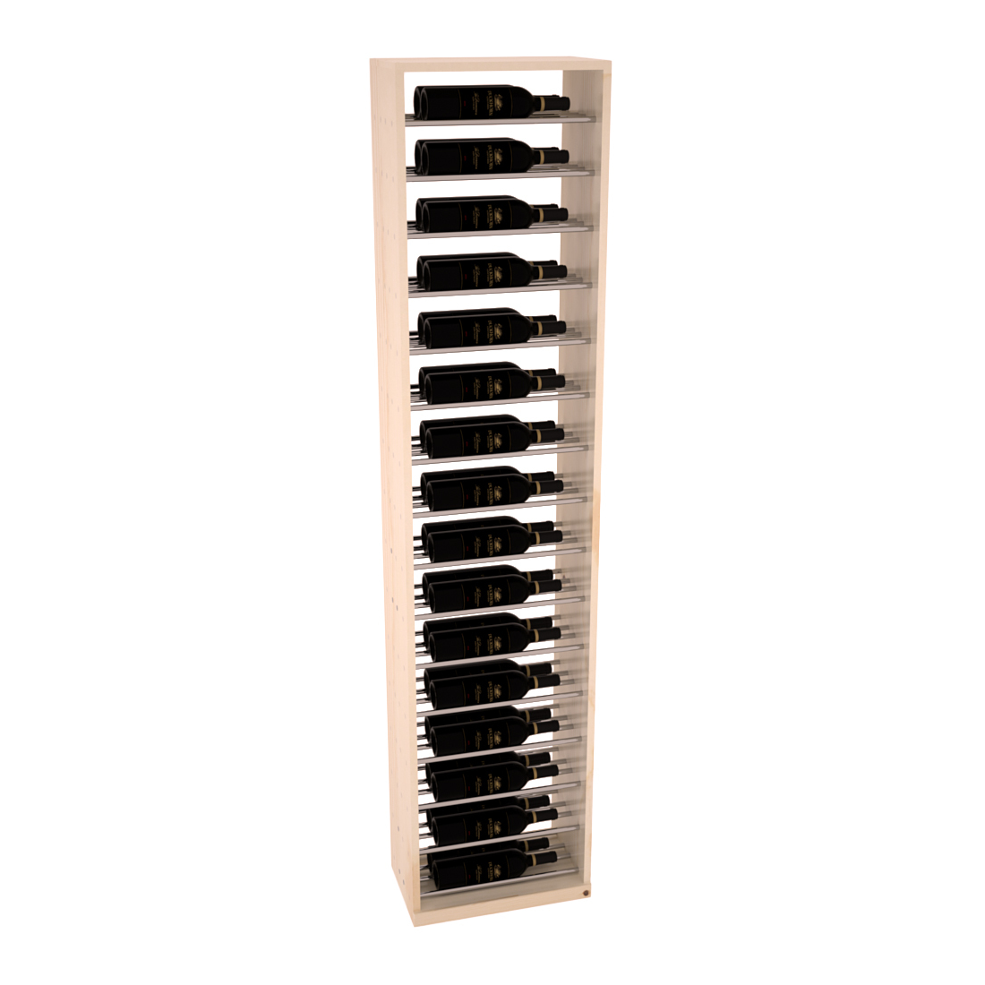 InstaCellar 17.5" Full Height Display – Premium Redwood / Black stained