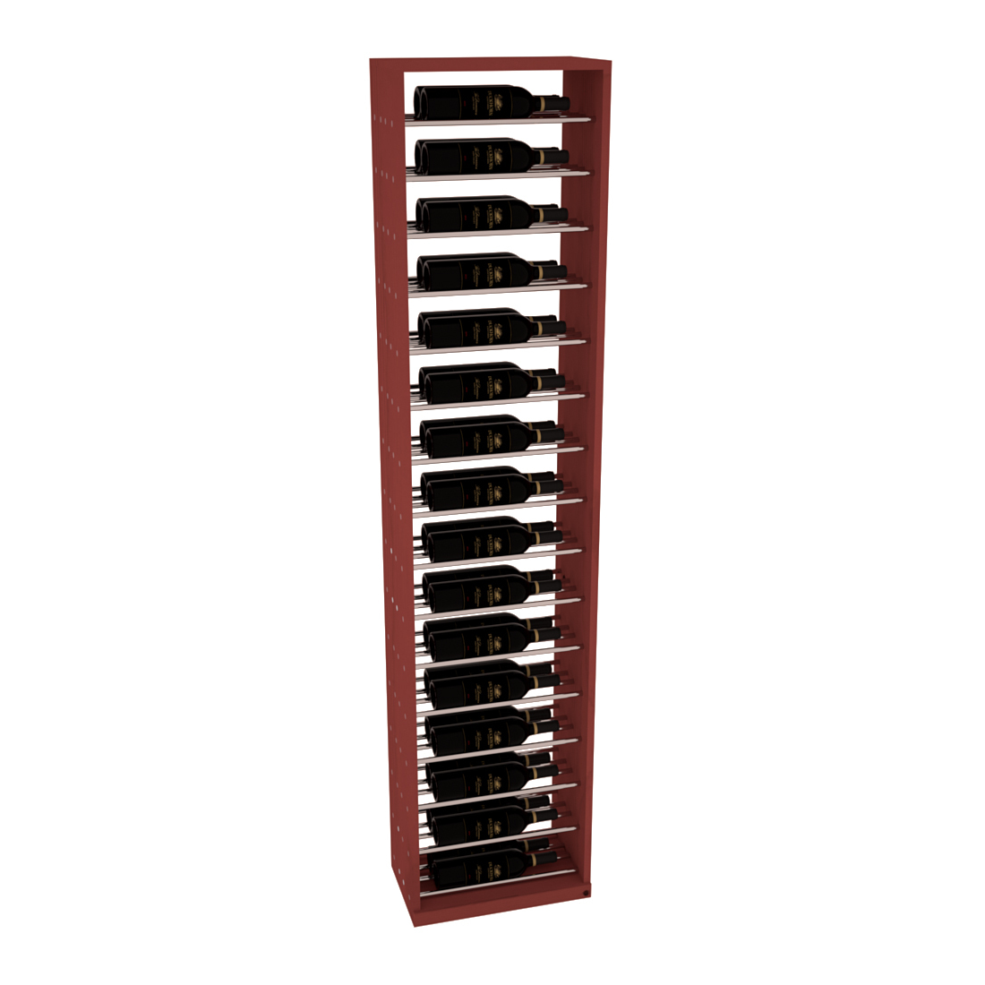 InstaCellar 17.5" Full Height Display – Premium Redwood / Oak stained