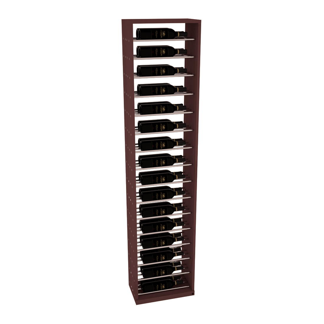 InstaCellar 17.5" Full Height Display – Premium Redwood / Black stained