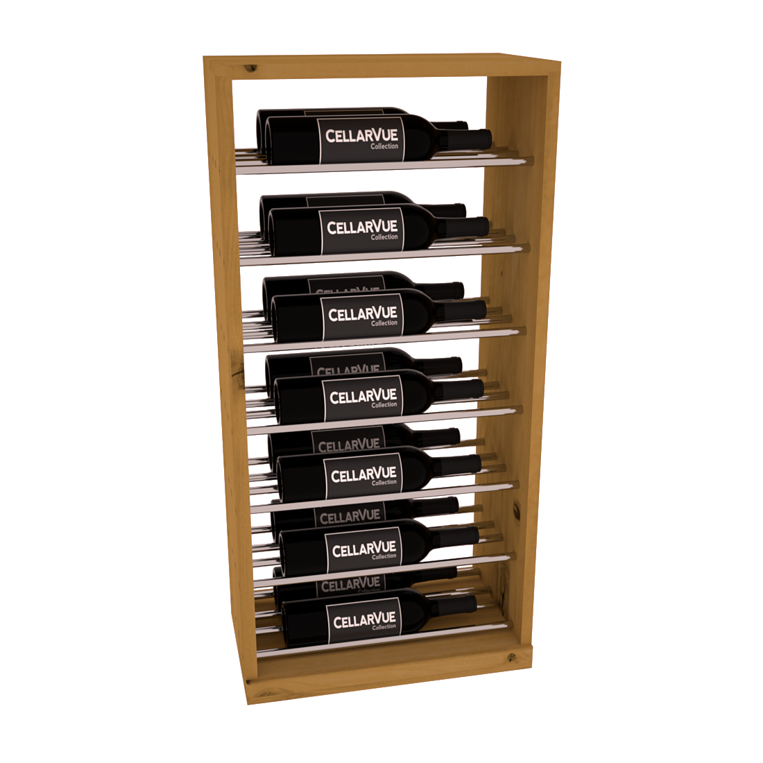 InstaCellar 17.5" Horizontal Base Display – Grand Mahogany / Unstained