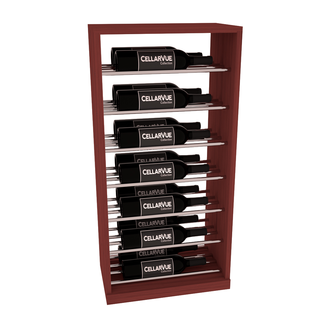 InstaCellar 17.5" Horizontal Base Display – Knotty Alder / Cherry stained