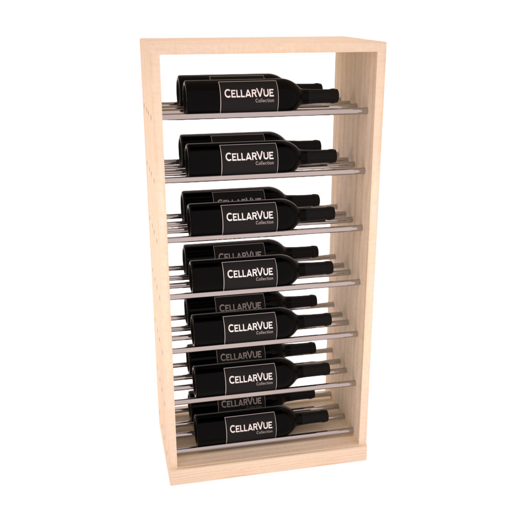 InstaCellar 17.5" Horizontal Base Display – Knotty Alder / Greywash stained