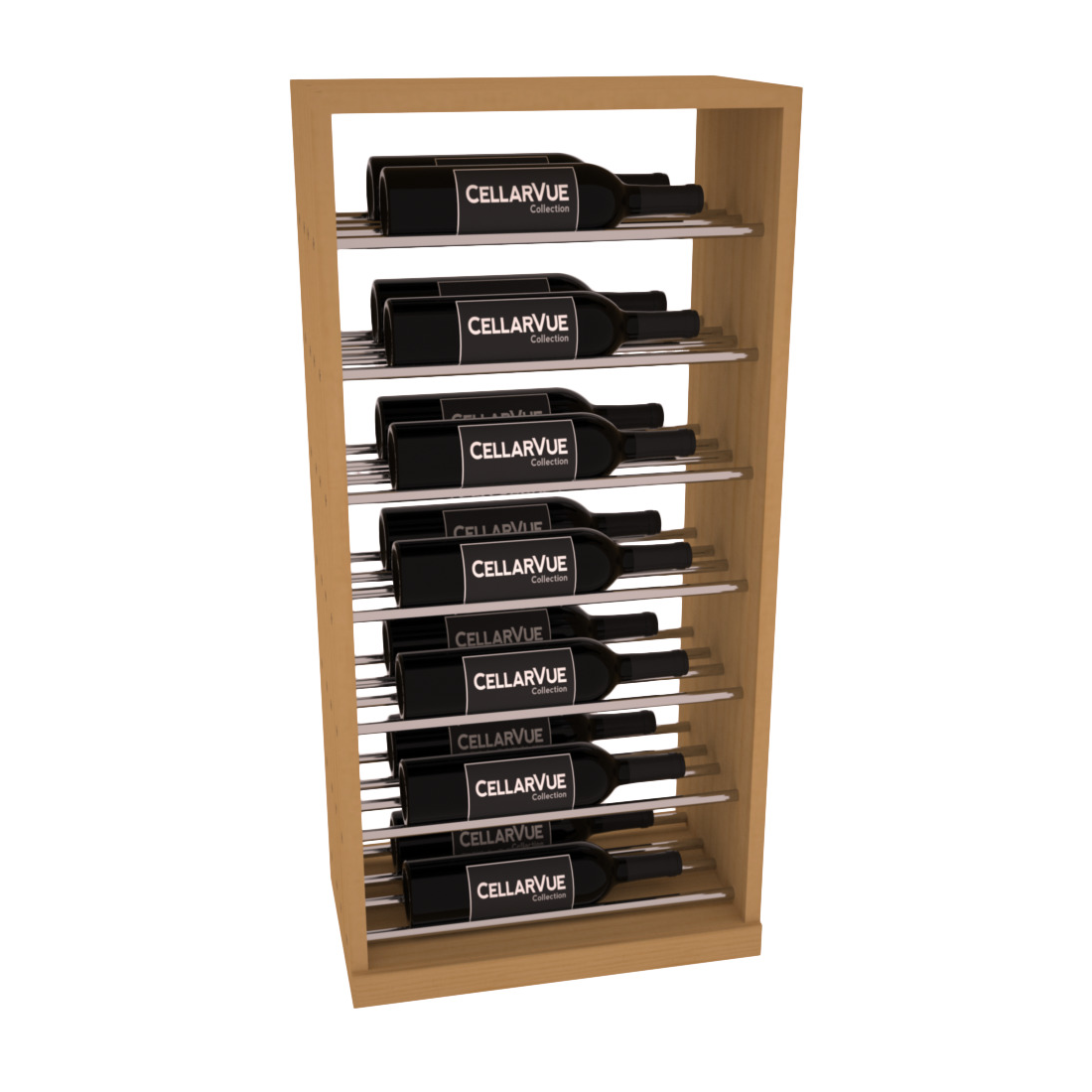 InstaCellar 17.5" Horizontal Base Display – Knotty Alder / Black stained