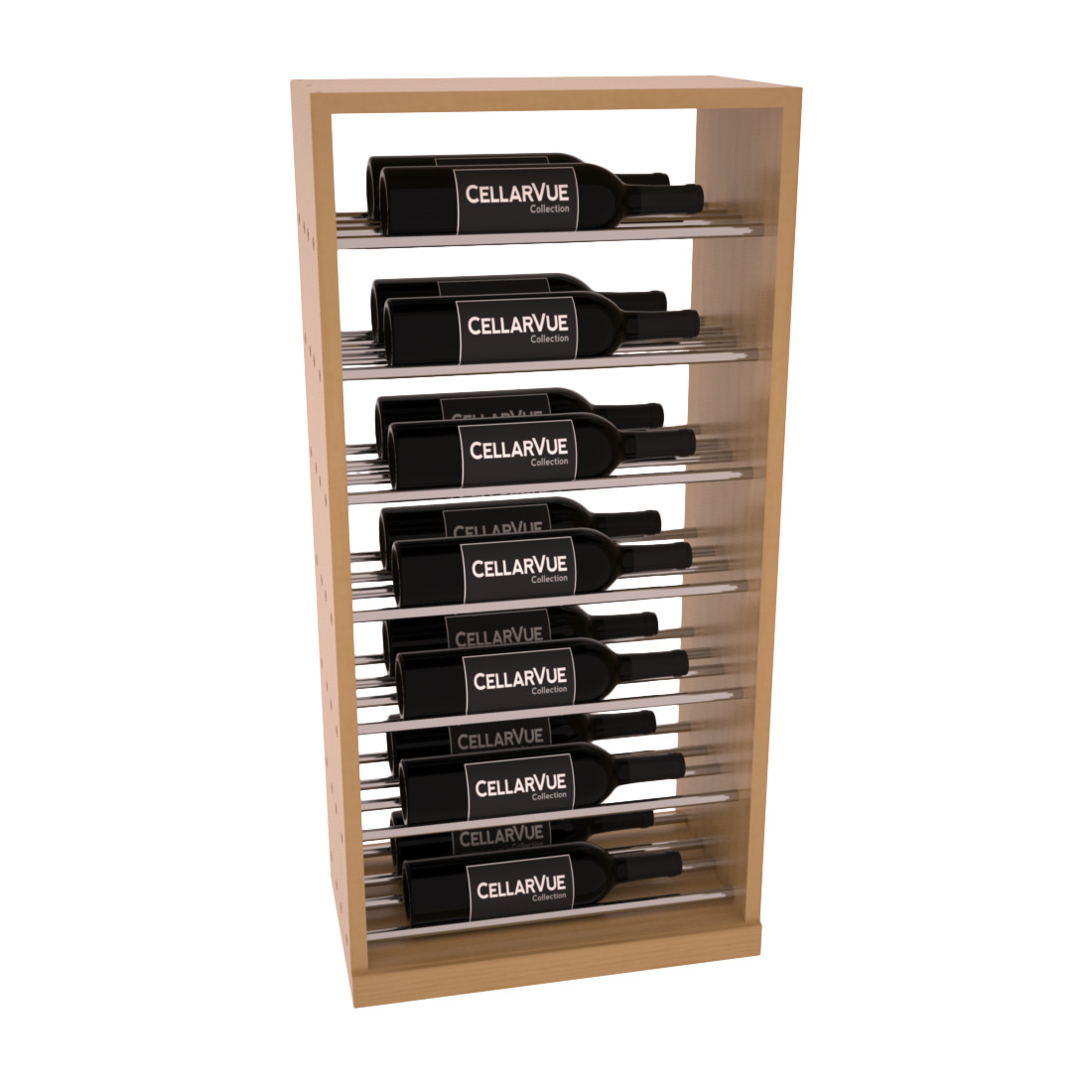 InstaCellar 17.5" Horizontal Base Display – Grand Mahogany / Black stained