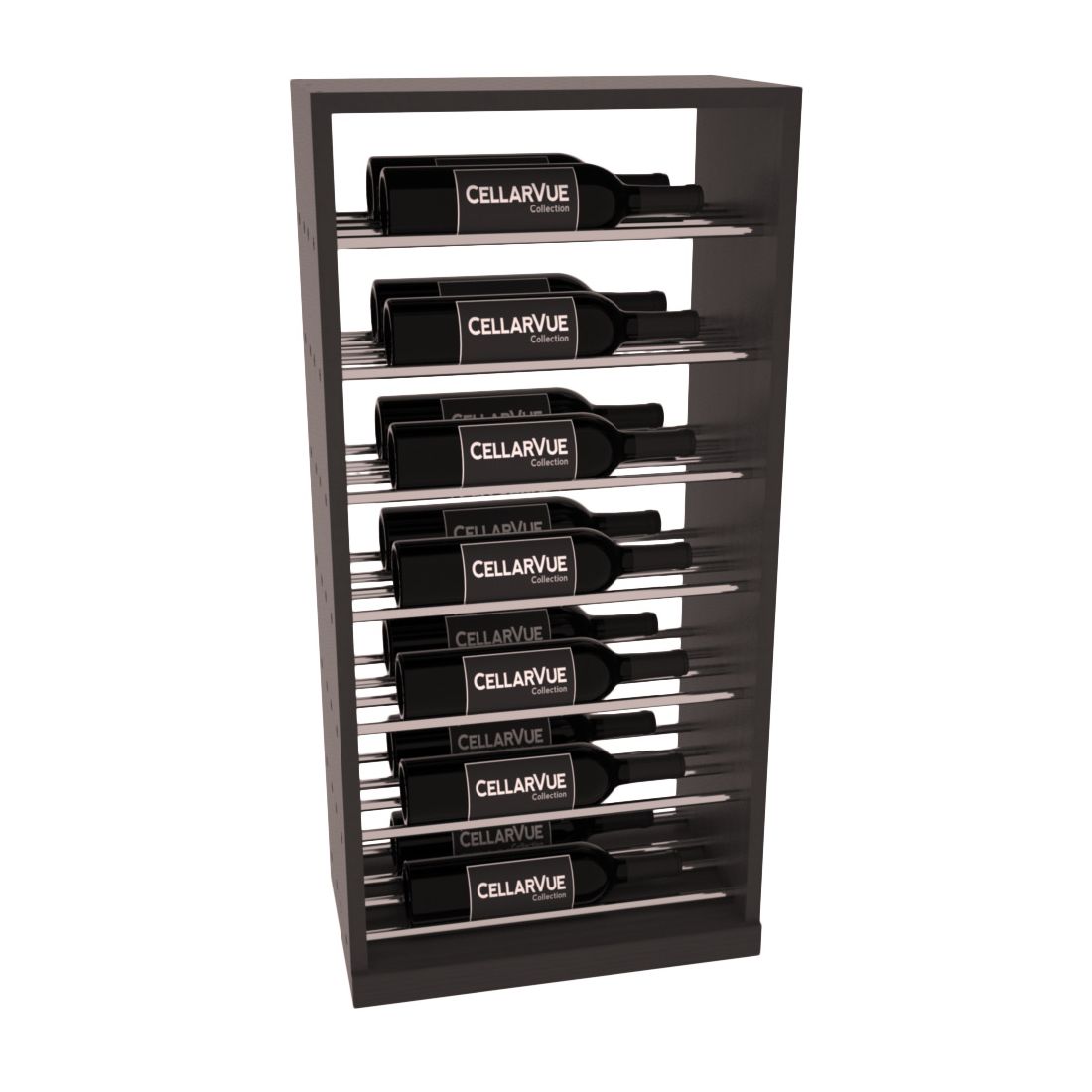InstaCellar 17.5" Horizontal Base Display – Premium Redwood / Walnut stained