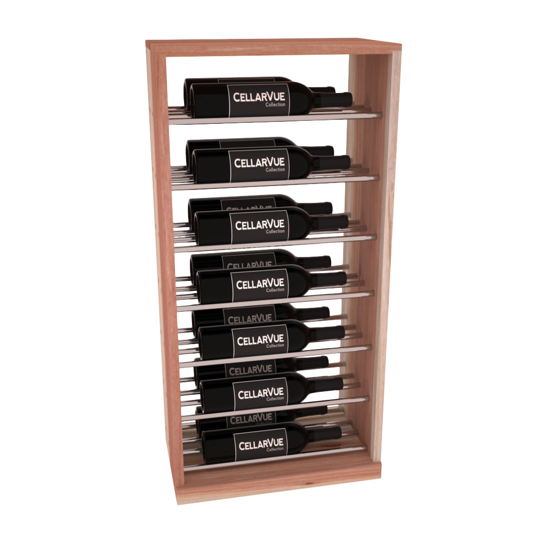 InstaCellar 17.5" Horizontal Base Display – Knotty Alder / Walnut stained