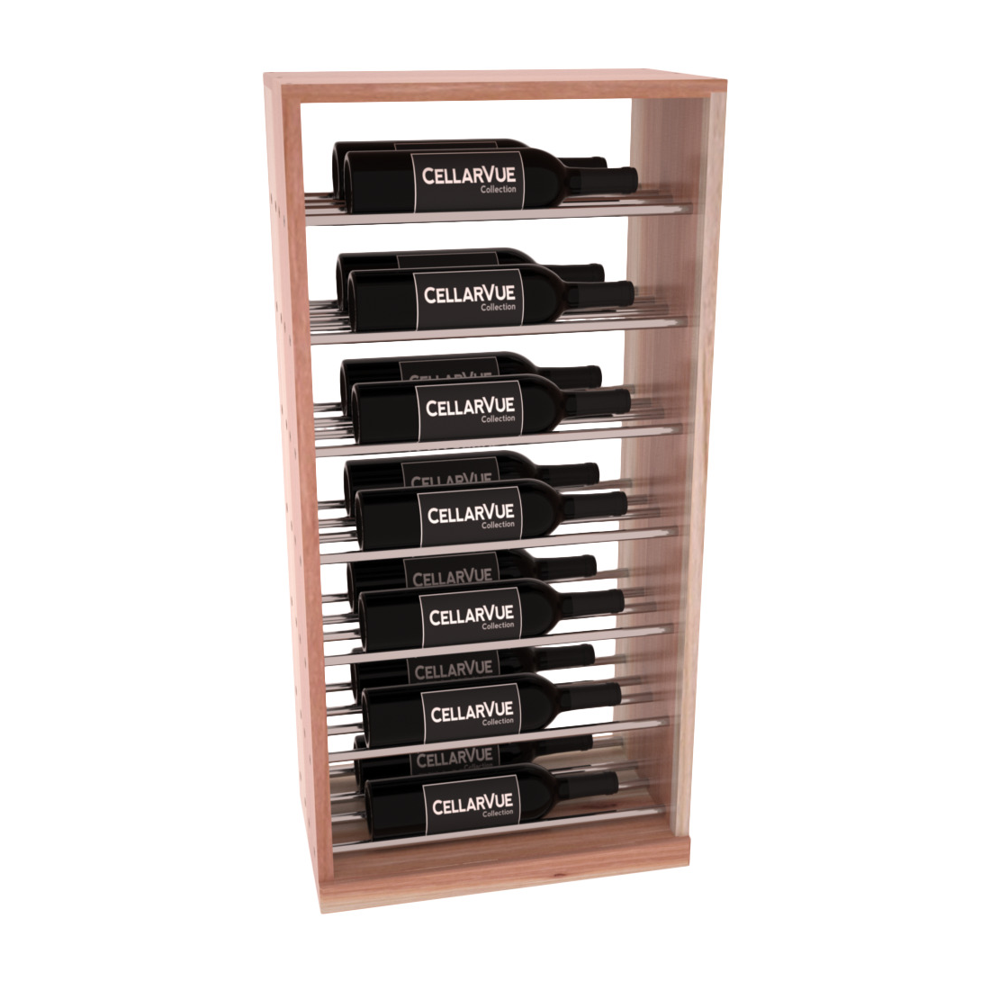 InstaCellar 17.5" Horizontal Base Display – Ponderosa Pine / Walnut stained
