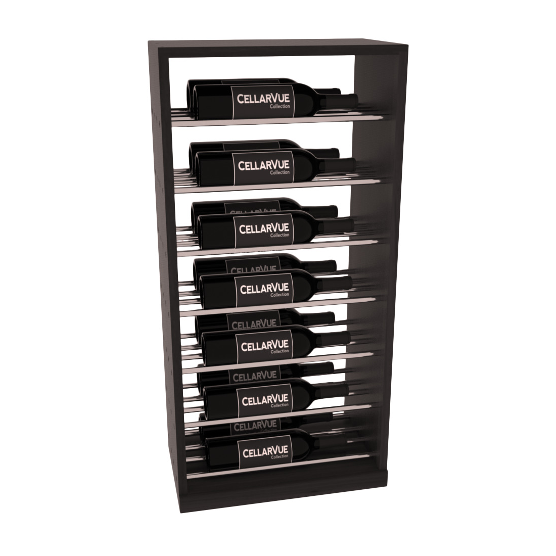 InstaCellar 17.5" Horizontal Base Display – Knotty Alder / Greywash stained