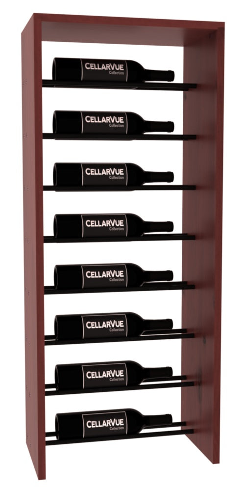 InstaCellar 17.5" Horizontal Top Display – Black Metal Rods – Knotty Alder / Cherry stained