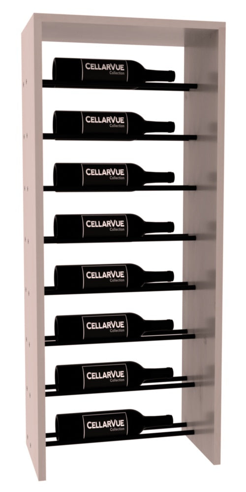InstaCellar 17.5" Horizontal Top Display – Black Metal Rods – Knotty Alder / Greywash stained