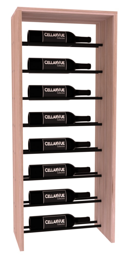 InstaCellar 17.5" Horizontal Top Display – Black Metal Rods – Grand Mahogany / Unstained