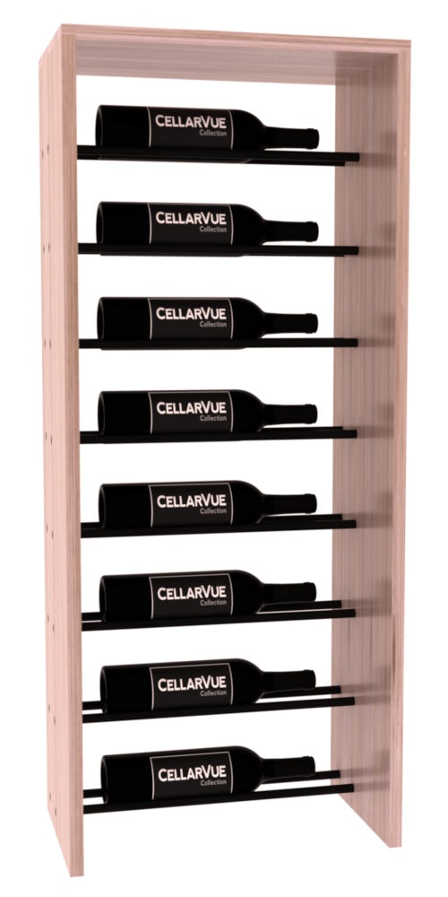 InstaCellar 17.5" Horizontal Top Display – Black Metal Rods – Grand Mahogany / Unstained