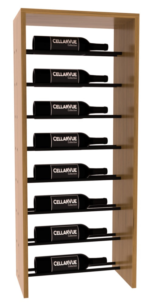 InstaCellar 17.5" Horizontal Top Display – Black Metal Rods – Grand Mahogany / Oak stained