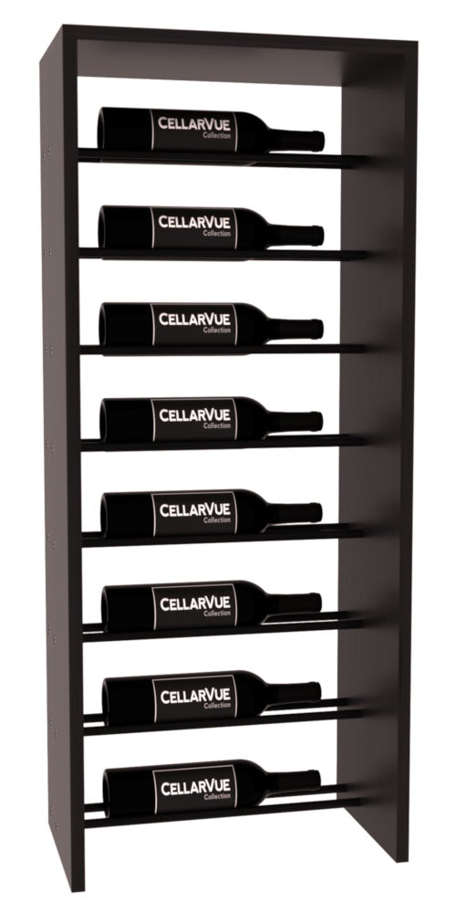 InstaCellar 17.5" Horizontal Top Display – Black Metal Rods – Grand Mahogany / Black stained