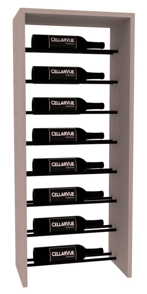 InstaCellar 17.5" Horizontal Top Display – Black Metal Rods – Grand Mahogany / Greywash stained