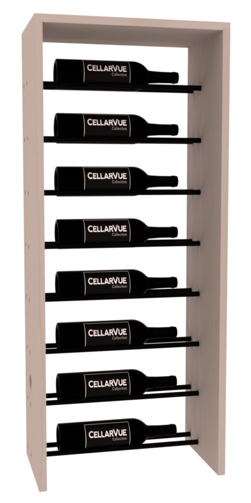 InstaCellar 17.5" Horizontal Top Display – Black Metal Rods – Ponderosa Pine / Greywash stained