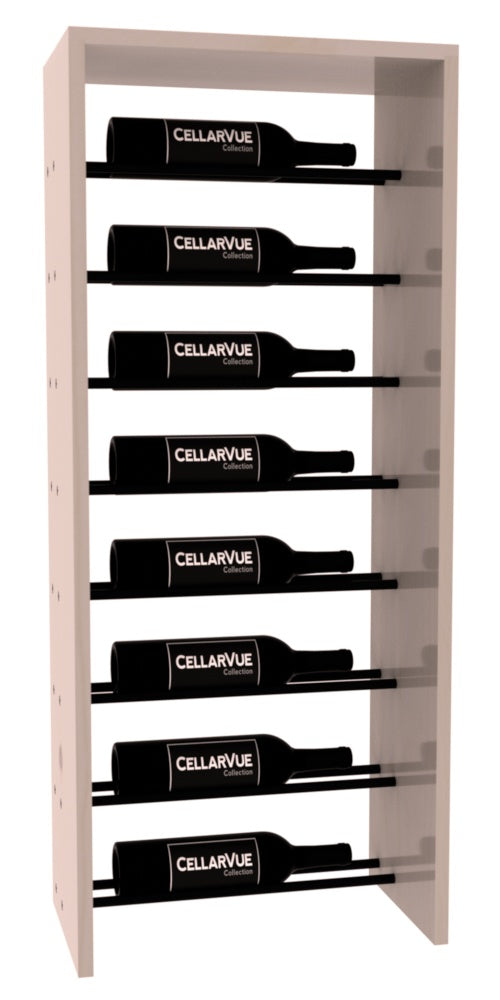 InstaCellar 17.5" Horizontal Top Display – Black Metal Rods – Ponderosa Pine / Greywash stained