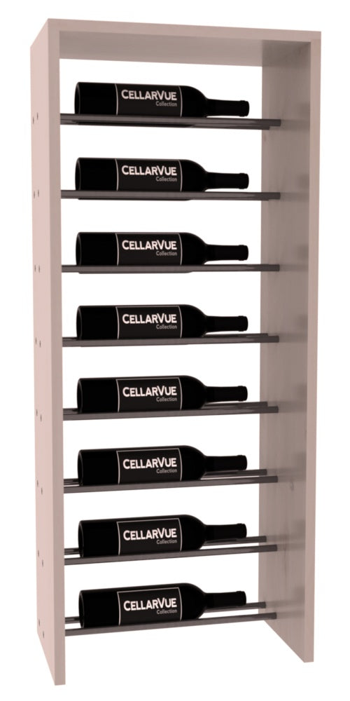 InstaCellar 17.5" Horizontal Top Display – Gunmetal Rods – Knotty Alder / Greywash stained