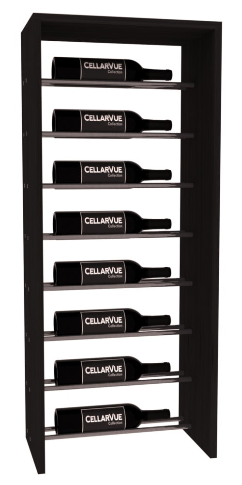 InstaCellar 17.5" Horizontal Top Display – Gunmetal Rods – Grand Mahogany / Black stained
