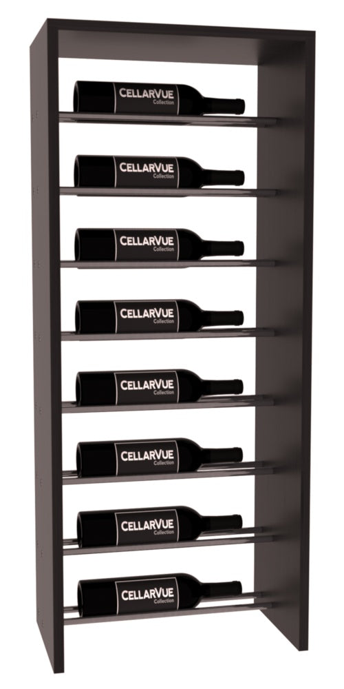 InstaCellar 17.5" Horizontal Top Display – Gunmetal Rods – Grand Mahogany / Black stained