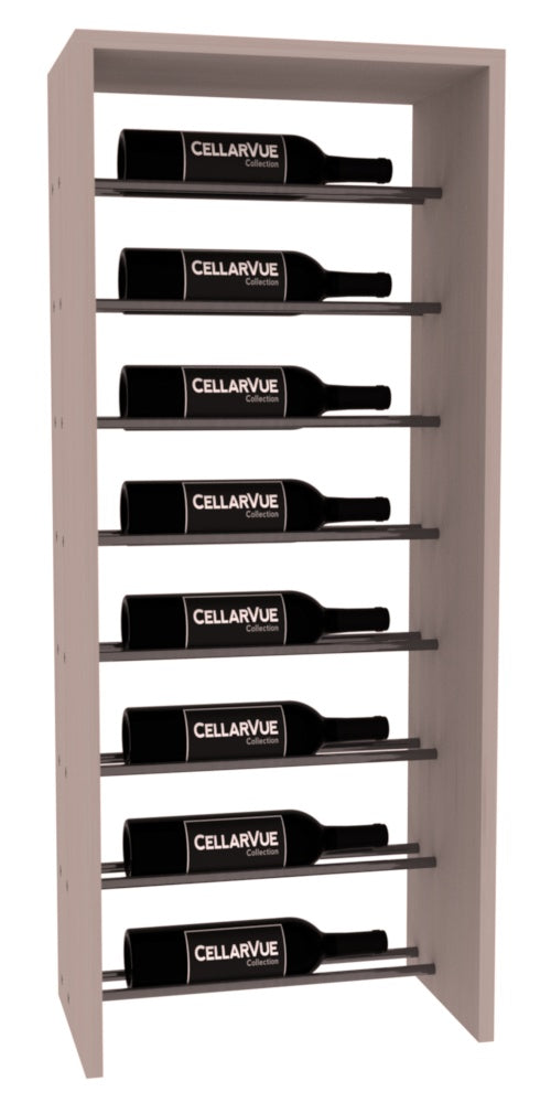 InstaCellar 17.5" Horizontal Top Display – Gunmetal Rods – Grand Mahogany / Greywash stained