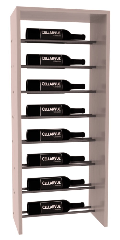 InstaCellar 17.5" Horizontal Top Display – Gunmetal Rods – Grand Mahogany / Greywash stained