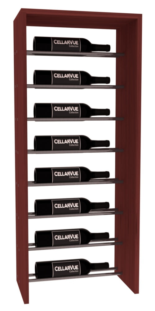 InstaCellar 17.5" Horizontal Top Display – Gunmetal Rods – Ponderosa Pine / Cherry stained