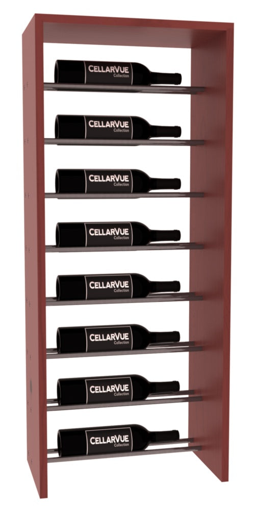 InstaCellar 17.5" Horizontal Top Display – Gunmetal Rods – Ponderosa Pine / Cherry stained