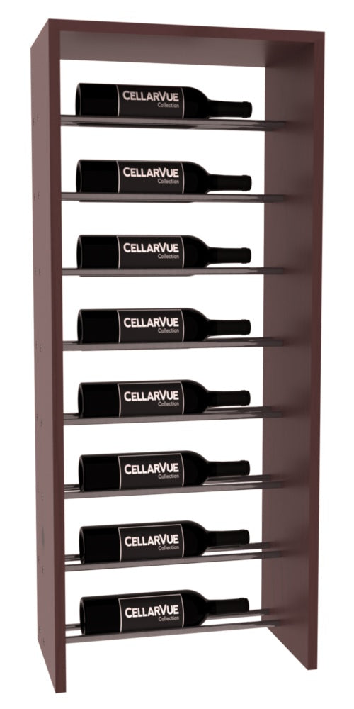 InstaCellar 17.5" Horizontal Top Display – Gunmetal Rods – Ponderosa Pine / Walnut stained