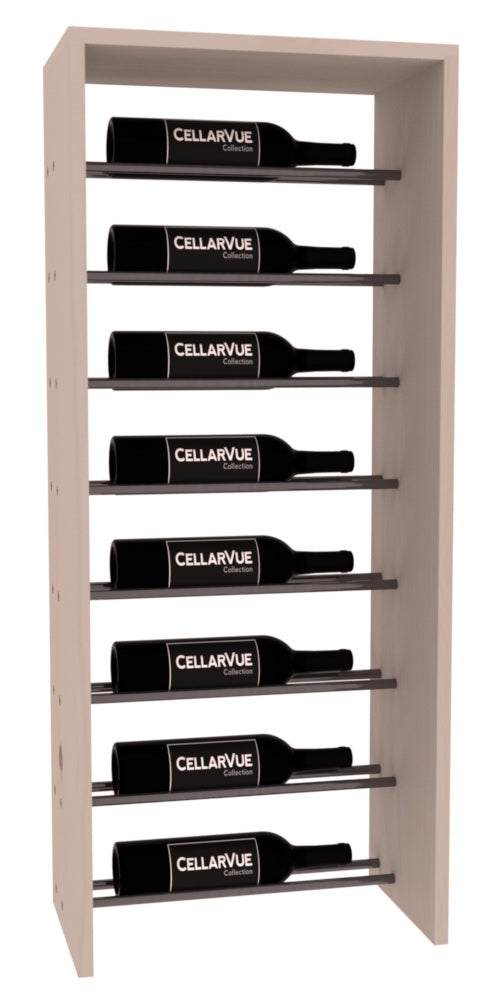 InstaCellar 17.5" Horizontal Top Display – Gunmetal Rods – Ponderosa Pine / Greywash stained