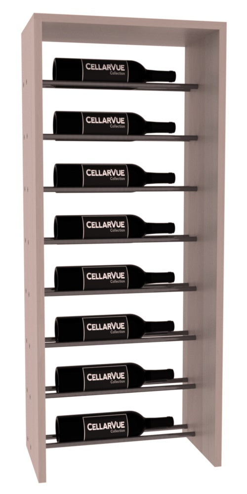 InstaCellar 17.5" Horizontal Top Display – Gunmetal Rods – Premium Redwood / Greywash stained