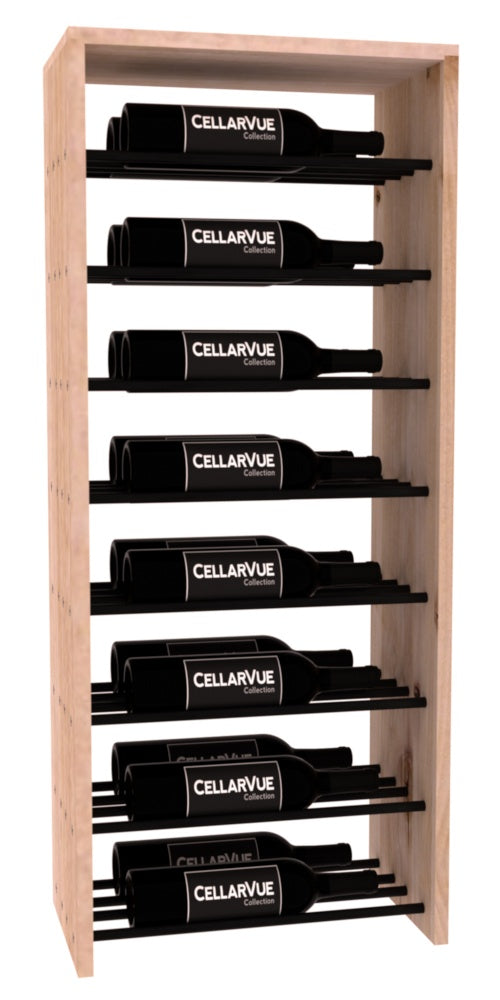 InstaCellar 17.5" Horizontal Double Deep Top Display – Knotty Alder / Unstained