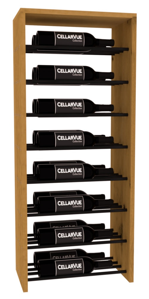 InstaCellar 17.5" Horizontal Double Deep Top Display – Knotty Alder / Oak stained