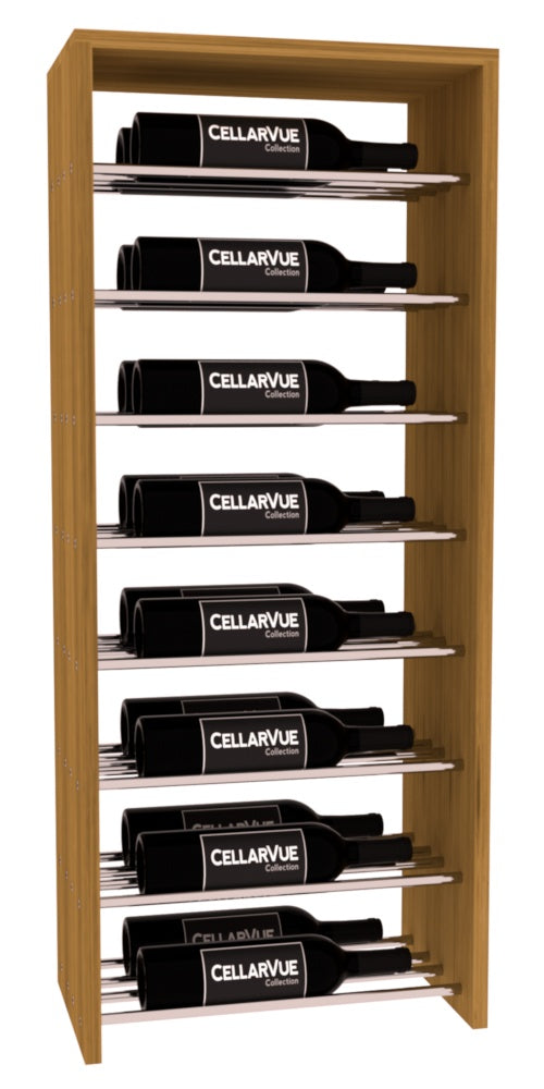 InstaCellar 17.5" Horizontal Double Deep Top Display – Grand Mahogany / Oak stained