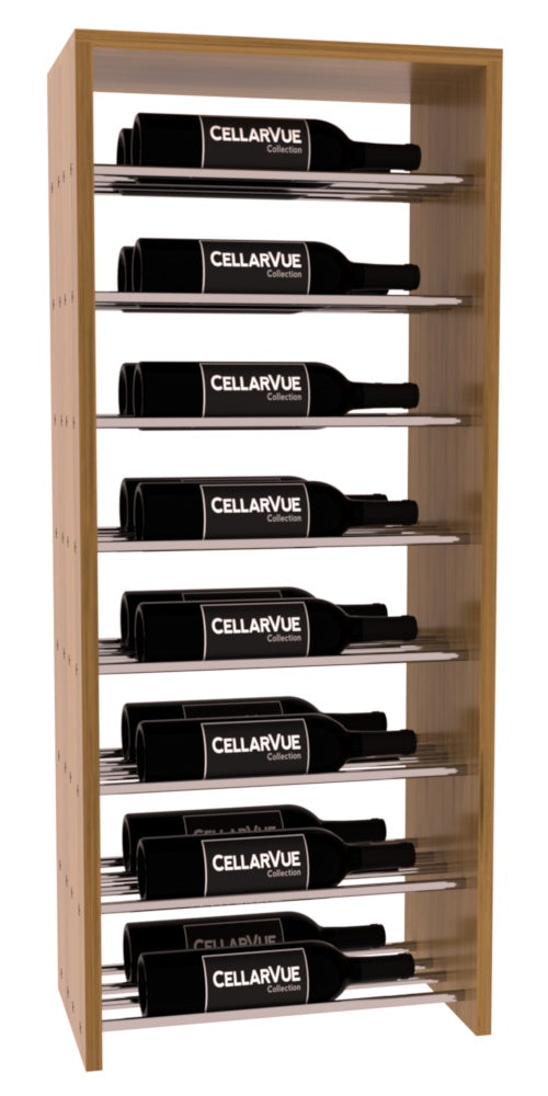 InstaCellar 17.5" Horizontal Double Deep Top Display – Grand Mahogany / Oak stained