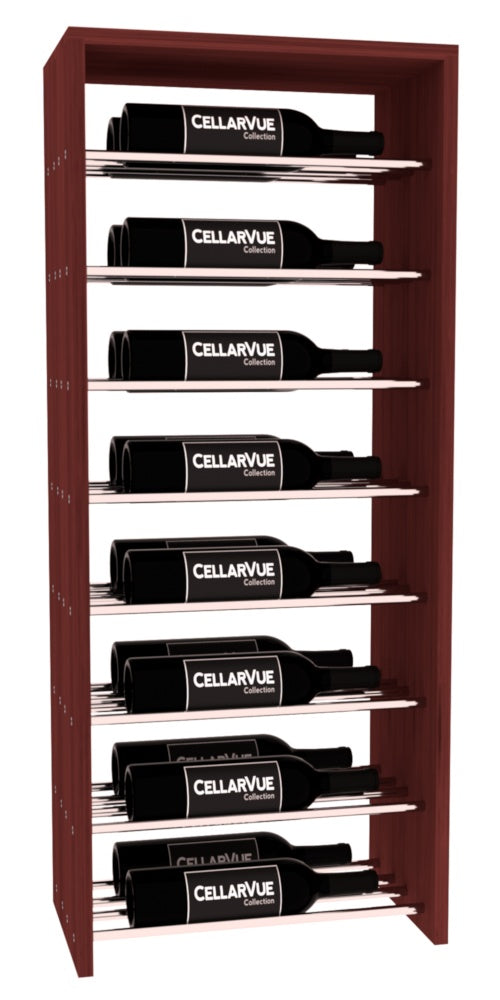 InstaCellar 17.5" Horizontal Double Deep Top Display – Grand Mahogany / Cherry stained
