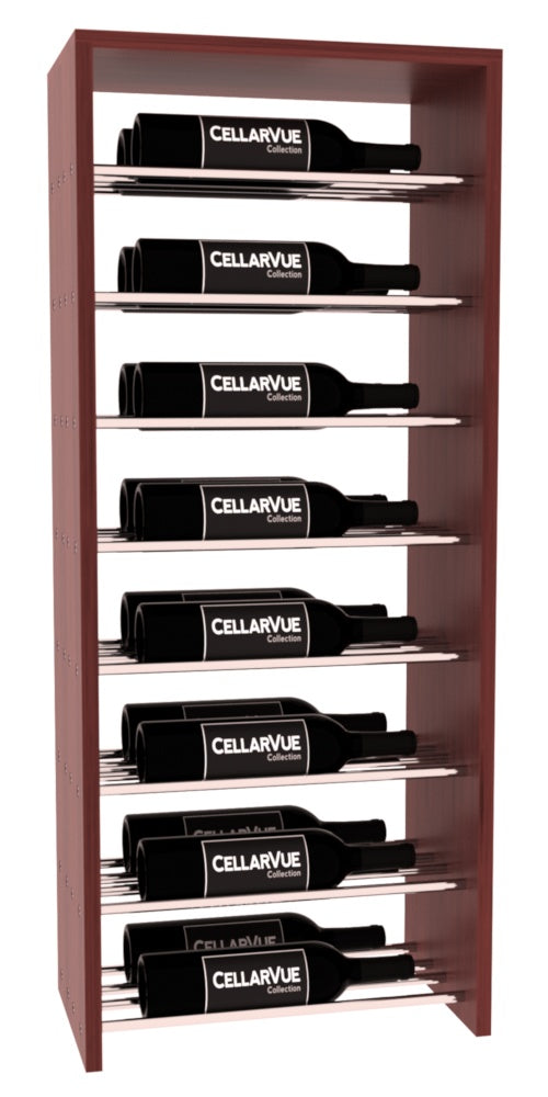 InstaCellar 17.5" Horizontal Double Deep Top Display – Grand Mahogany / Cherry stained
