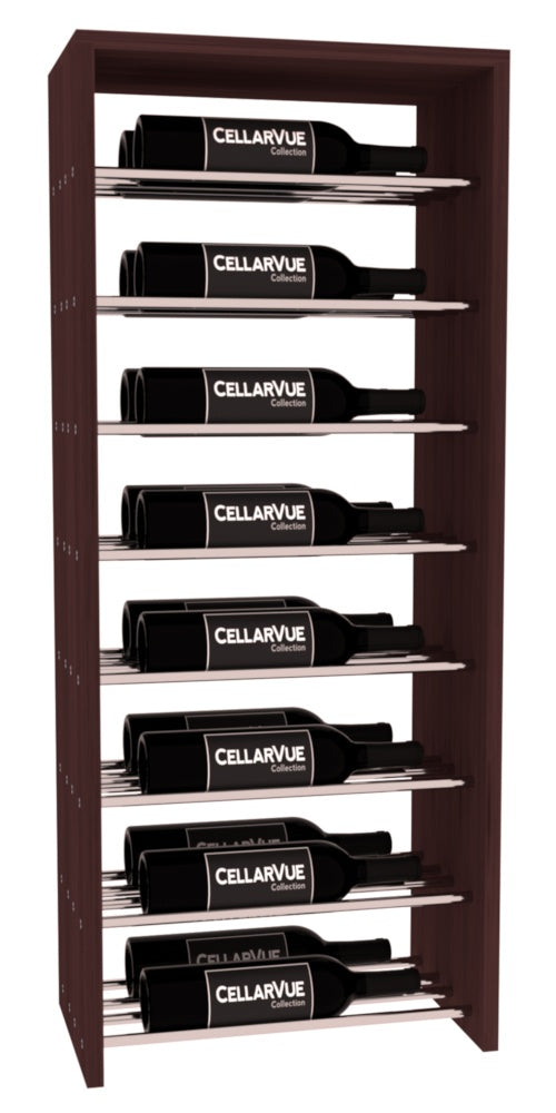 InstaCellar 17.5" Horizontal Double Deep Top Display – Grand Mahogany / Walnut stained