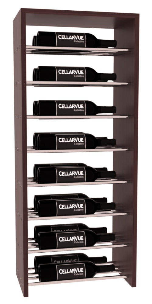 InstaCellar 17.5" Horizontal Double Deep Top Display – Grand Mahogany / Walnut stained