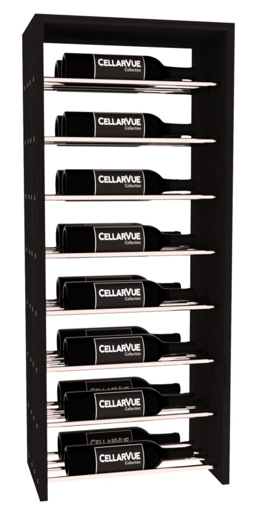 InstaCellar 17.5" Horizontal Double Deep Top Display – Grand Mahogany / Black stained