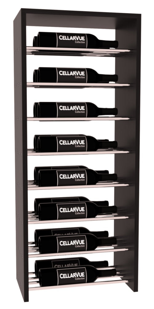 InstaCellar 17.5" Horizontal Double Deep Top Display – Grand Mahogany / Black stained