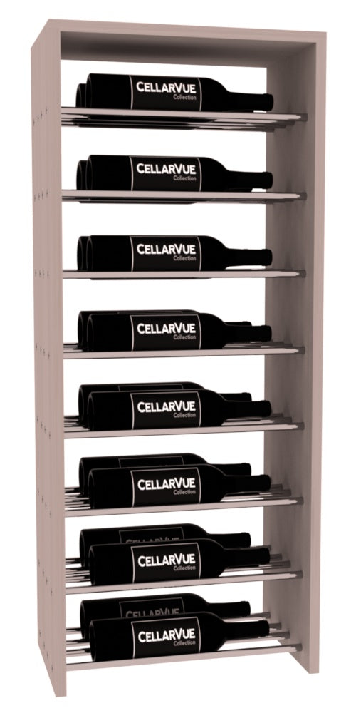 InstaCellar 17.5" Horizontal Double Deep Top Display – Grand Mahogany / Greywash stained