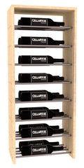 InstaCellar 17.5" Horizontal Double Deep Top Display – Gunmetal Rods – Ponderosa Pine / Unstained