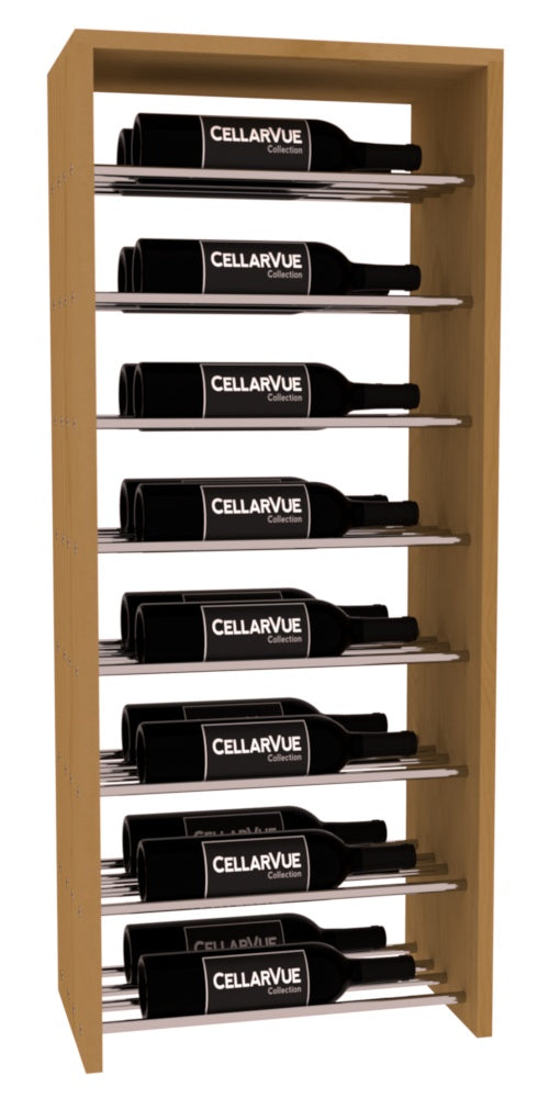 InstaCellar 17.5" Horizontal Double Deep Top Display – Ponderosa Pine / Oak stained