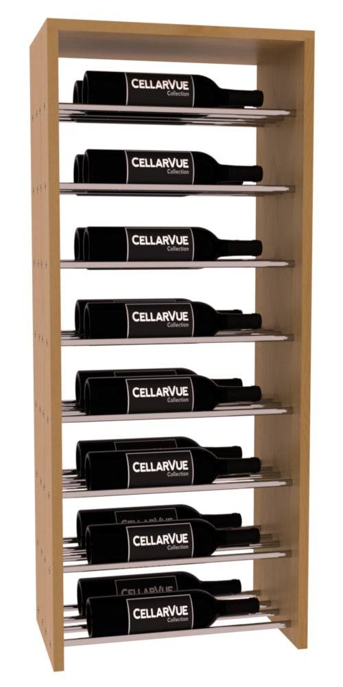 InstaCellar 17.5" Horizontal Double Deep Top Display – Ponderosa Pine / Oak stained